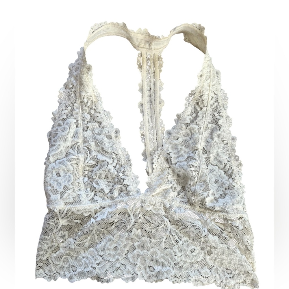 Free People Heartbreaker White Lace Bralette | Small